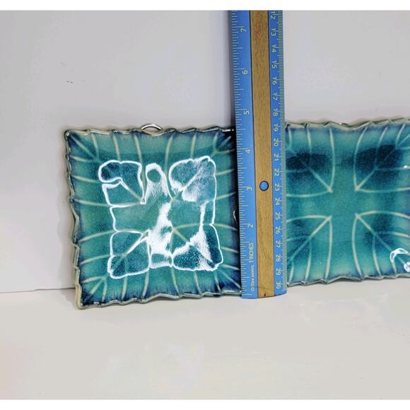 3 Kotobuki MCM Japan Ceramic Glazed Turquoise Square Tiles - Picture 6 of 6